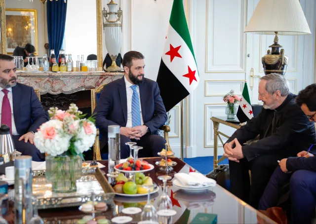 التقى السيد أحمد الشرع رئيس الجمهورية العربية السورية بالسيد باسكال جولنيش