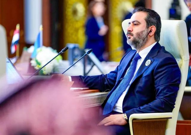 الآن وزير الخارجية السيد أسعد حسن الشيباني يلقي كلمته خلال القمة العربية بدورتها الـ34 في العاصمة العراقية بغداد