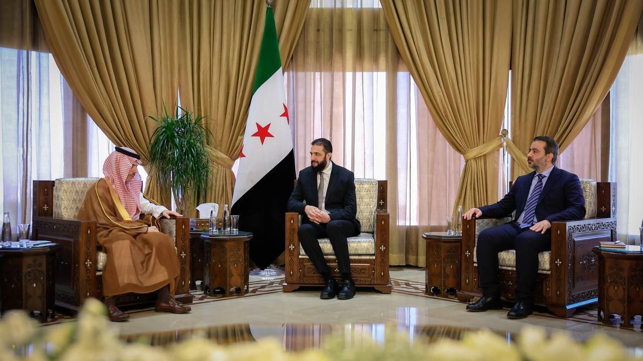  His Excellency The President of The Republic, Mr. Ahmed Al-Shara, Receives , His Highness Prince Faisal bin Farhan