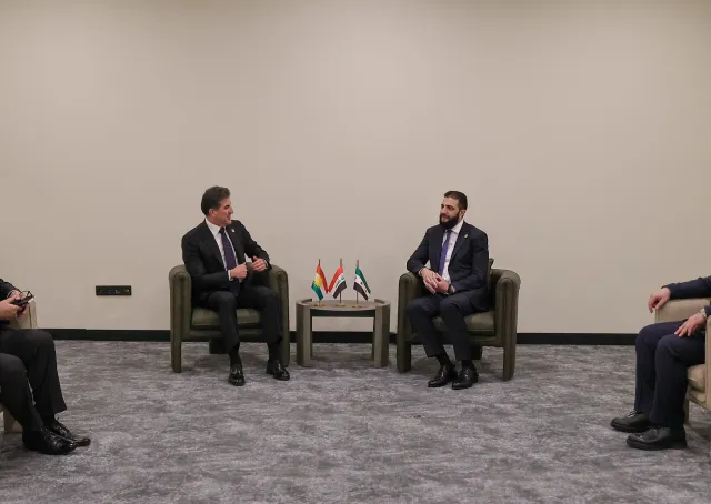 لقاء جمع رئيس الجمهورية ووزير الخارجية مع رئيس إقليم كردستان العراق