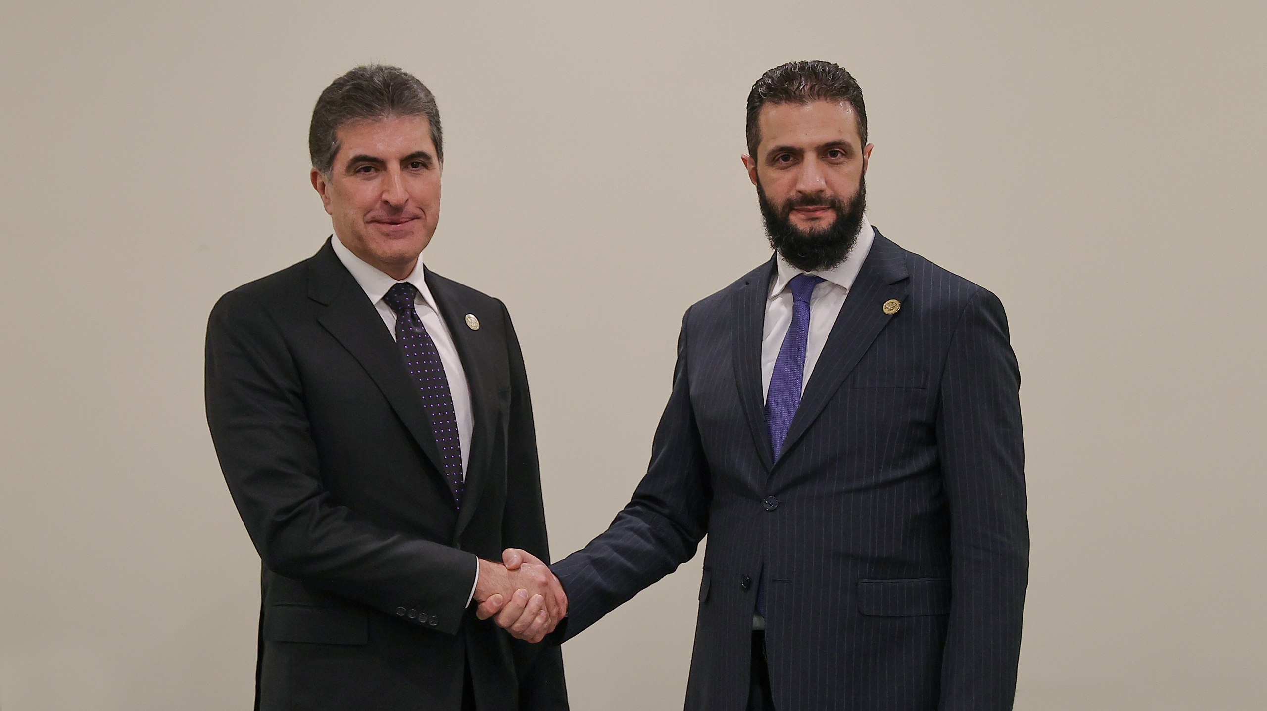 لقاء جمع رئيس الجمهورية ووزير الخارجية مع رئيس إقليم كردستان العراق