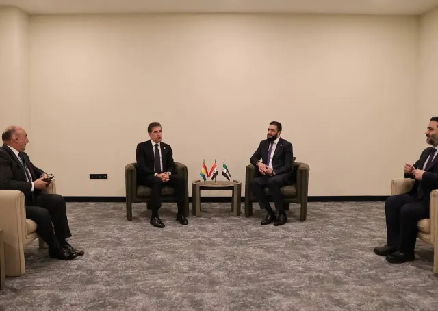 فخامة رئيس الجمهورية ووزير الخارجية يجتمعان مع رئيس إقليم كردستان العراق