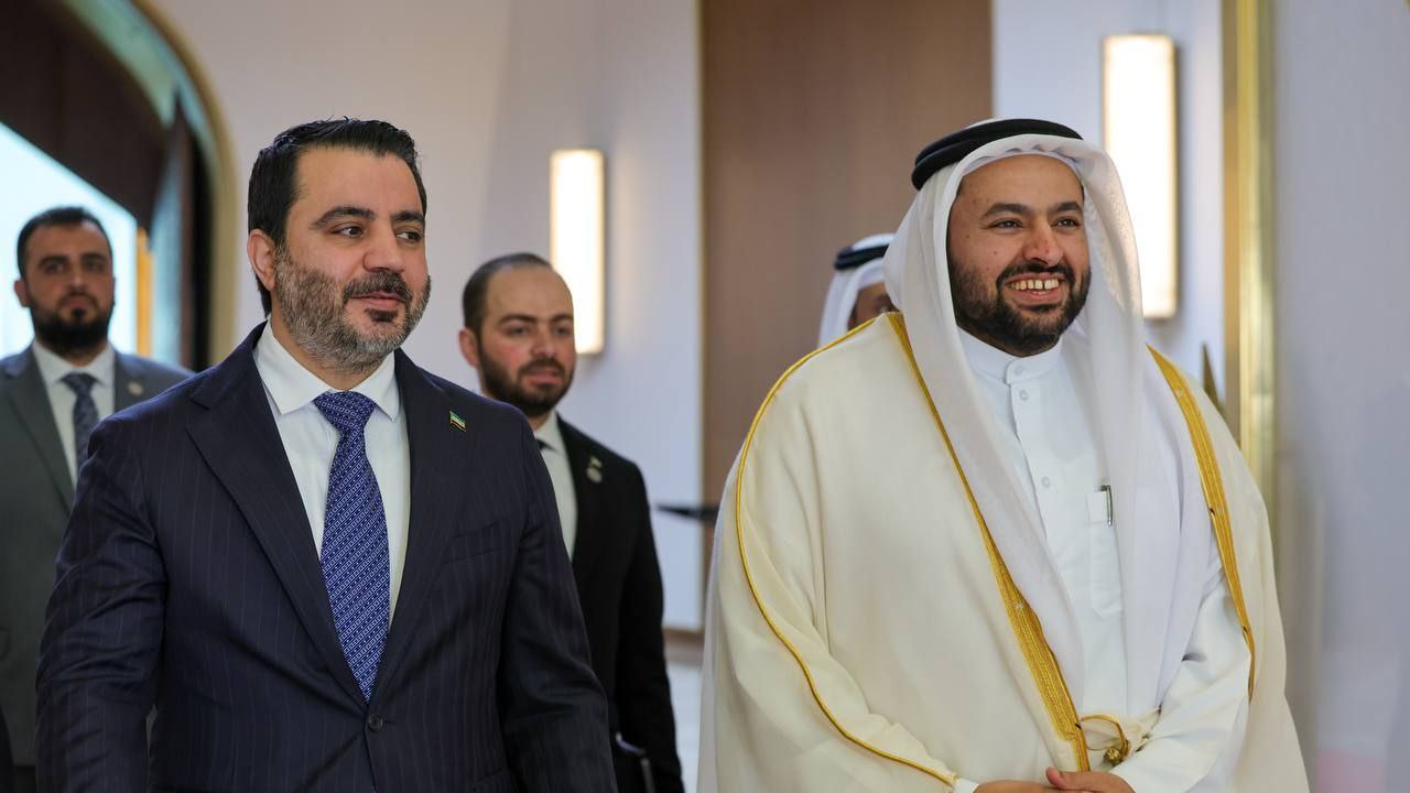 وصول فخامة رئيس الجمهورية السيد أحمد الشرع ووزير الخارجية السيد أسعد الشيباني دولة قطر