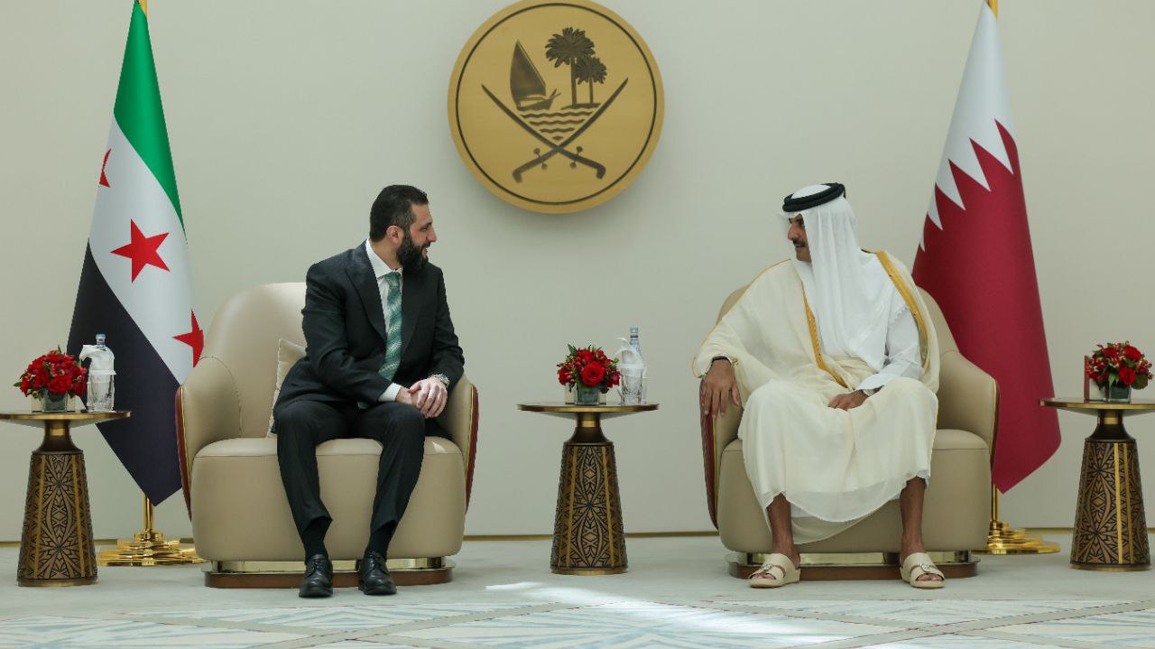 وصول فخامة رئيس الجمهورية السيد أحمد الشرع ووزير الخارجية السيد أسعد الشيباني دولة قطر