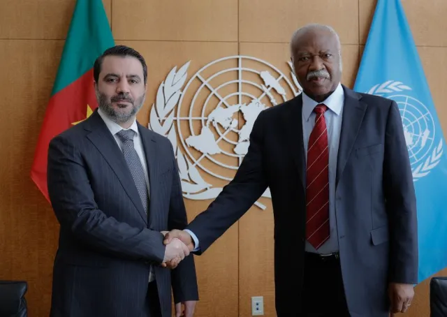 التقى وزير الخارجية والمغتربين  مع رئيس الجمعية العامة للأمم المتحدة 