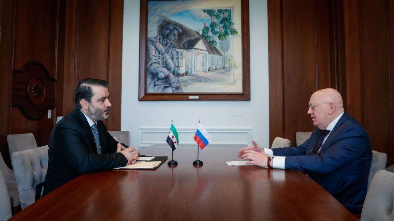 التقى وزير الخارجية والمغتربين المندوب الدائم الروسي لدى الأمم المتحدة