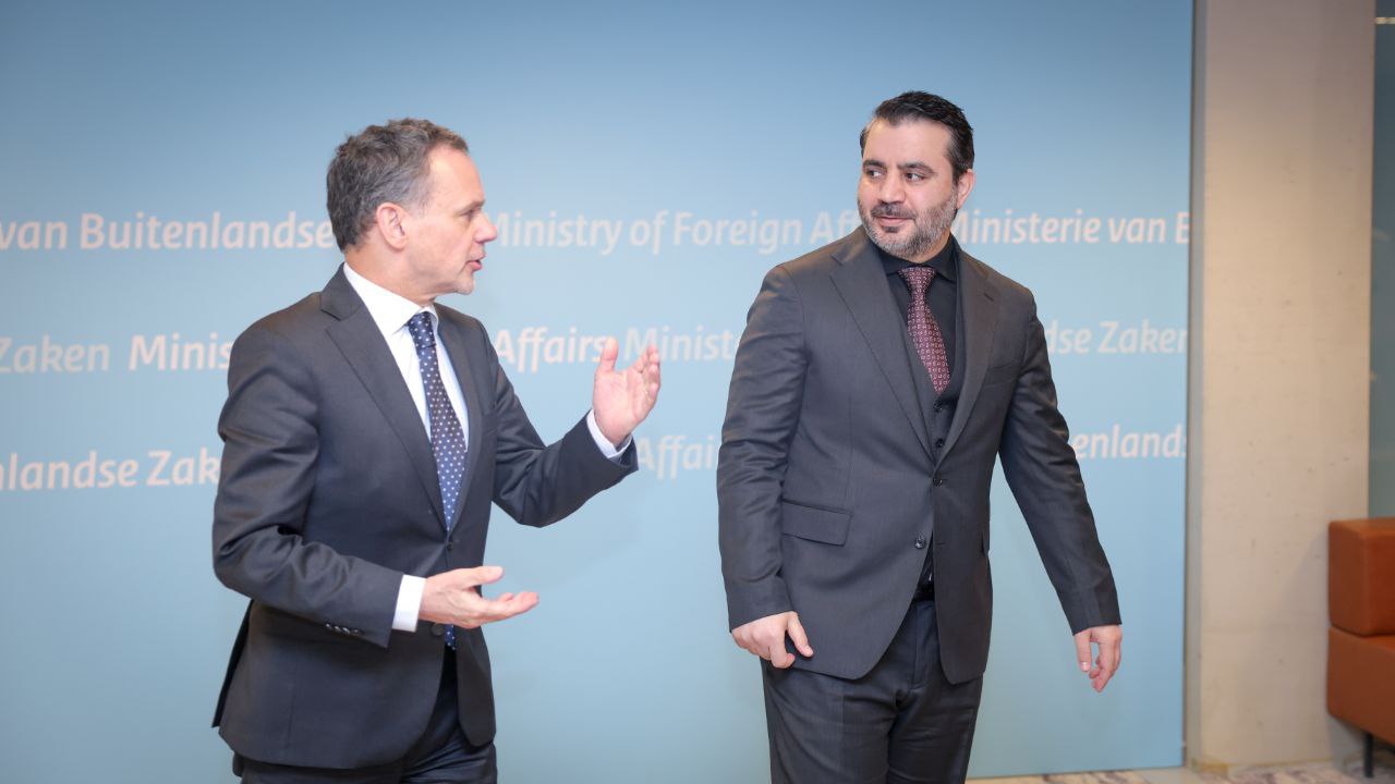 Foreign Minister Asaad Al-Shaibani Meets with His Dutch counterpart, Caspar Veldkamp