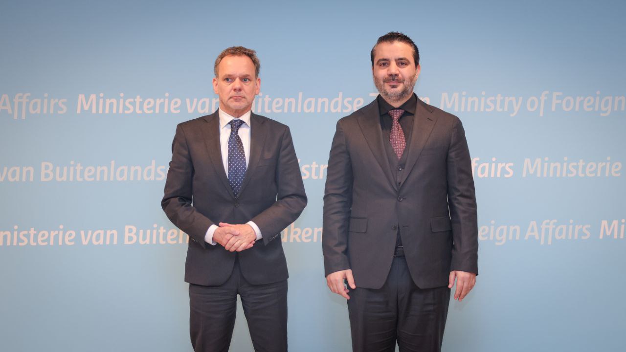 Foreign Minister Asaad Al-Shaibani Meets with His Dutch counterpart, Caspar Veldkamp