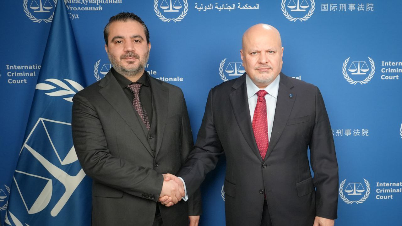 Foreign Minister Asaad Al-Shaibani Meets with Karim Ahmad Khan, President of The International Criminal Court in The Netherlands