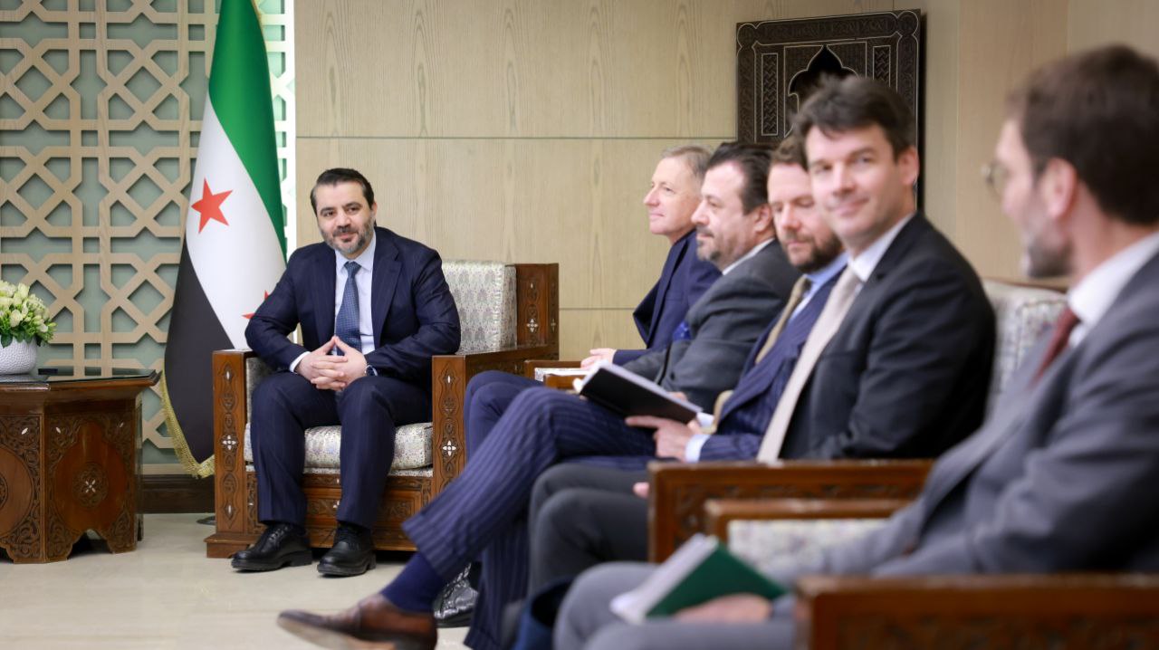 اجتماع وزير الخارجية السيد أسعد الشيباني في العاصمة دمشق بالبعثات الدبلوماسية من قارة أوربا