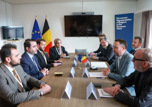 The Foreign Minister Meets with His Belgian Counterpart