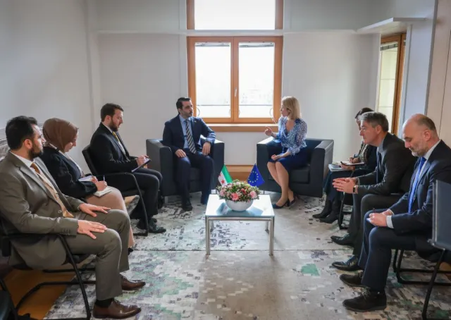 لقاء ثنائي جمع وزير الخارجية والممثلة السامية للاتحاد الأوربي