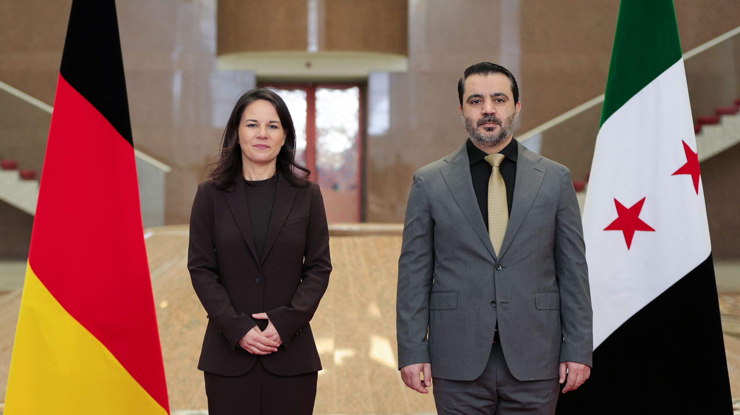 President Ahmed Al-Sharaa and Foreign Minister Asaad al-Shaibani Receive Delegation from The Federal Republic of Germany