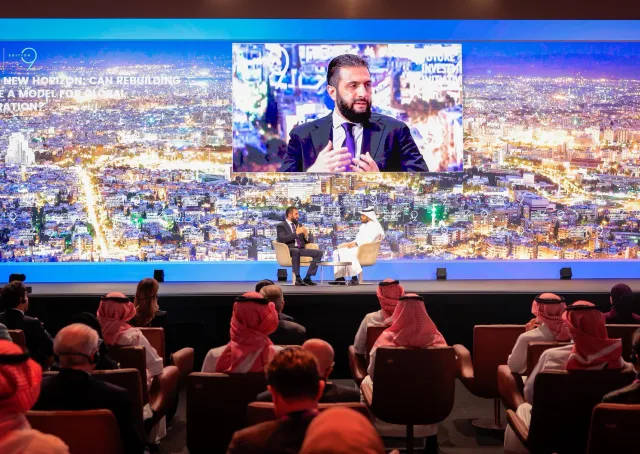 أعمال السيد الرئيس أحمد الشرع والوفد الوزاري المرافق في العاصمة الرياض خلال المشاركة في أعمال مؤتمر مبادرة مستقبل الاستثمار النسخة التاسعة (2025)