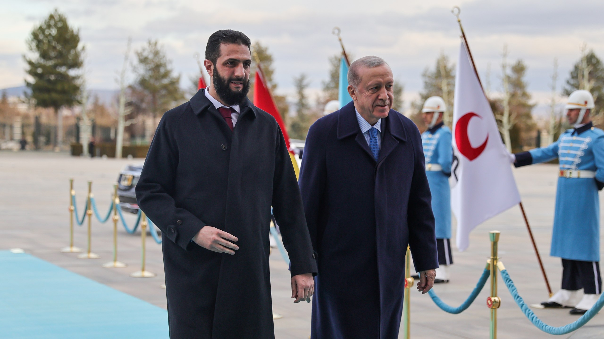 استقبال رئيس الجمهورية التركية لفخامة رئيس الجمهورية العربية السورية