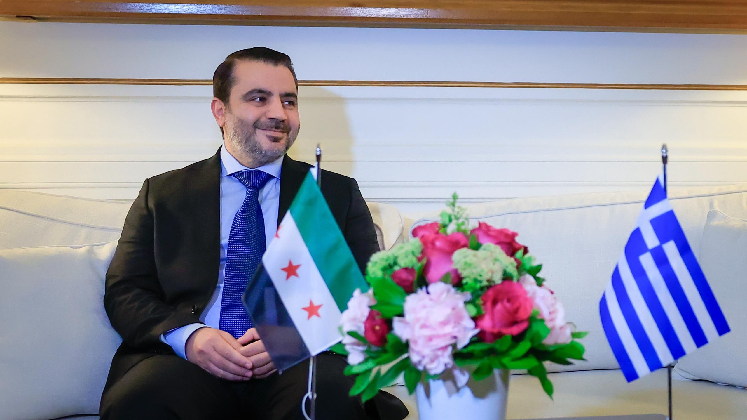 Foreign Minister Al-Shaibani Meets Greek Counterpart Gerapetritis in Athens