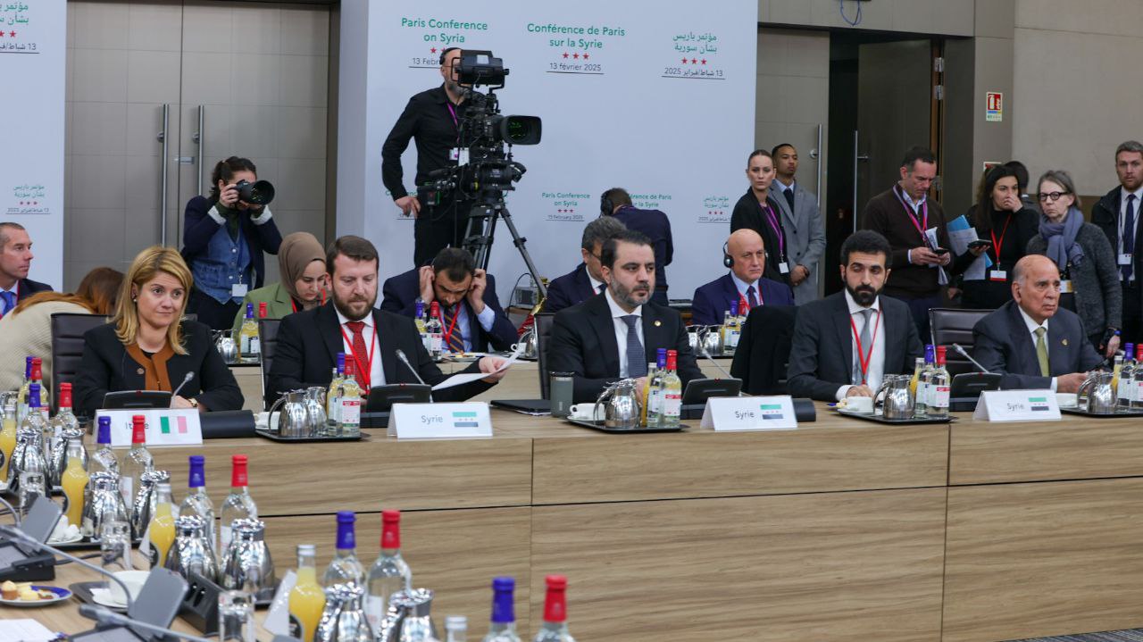 انطلاق مؤتمر باريس بشأن سوريا بمشاركة وزير الخارجية والمغتربين السيد أسعد الشيباني