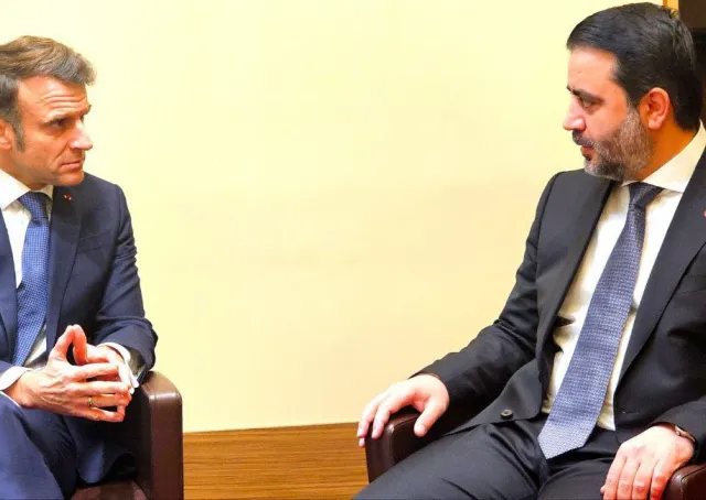 لقاء وزير الخارجية السيد أسعد الشيباني برئيس فرنسا السيد إيمانويل ماكرون 