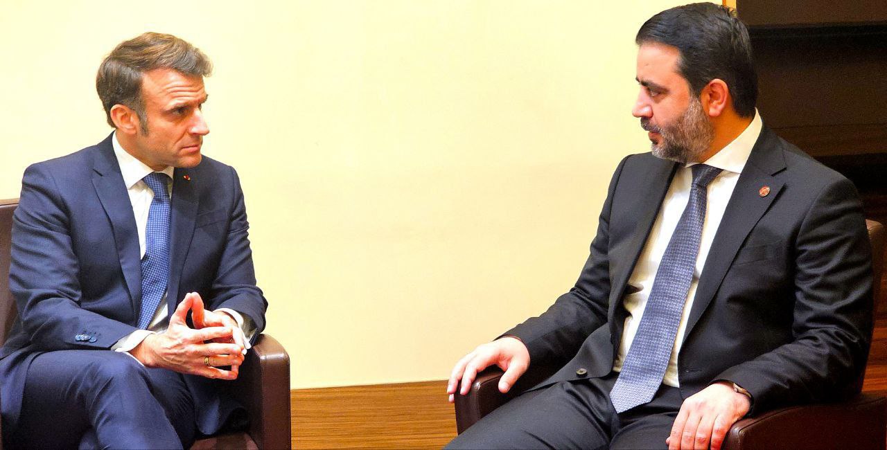 لقاء وزير الخارجية السيد أسعد الشيباني برئيس فرنسا السيد إيمانويل ماكرون 