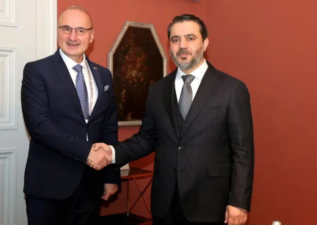 وفد الخارجية السورية برئاسة السيد الوزير أسعد الشيباني يلتقي وفد الخارجية الكرواتي 