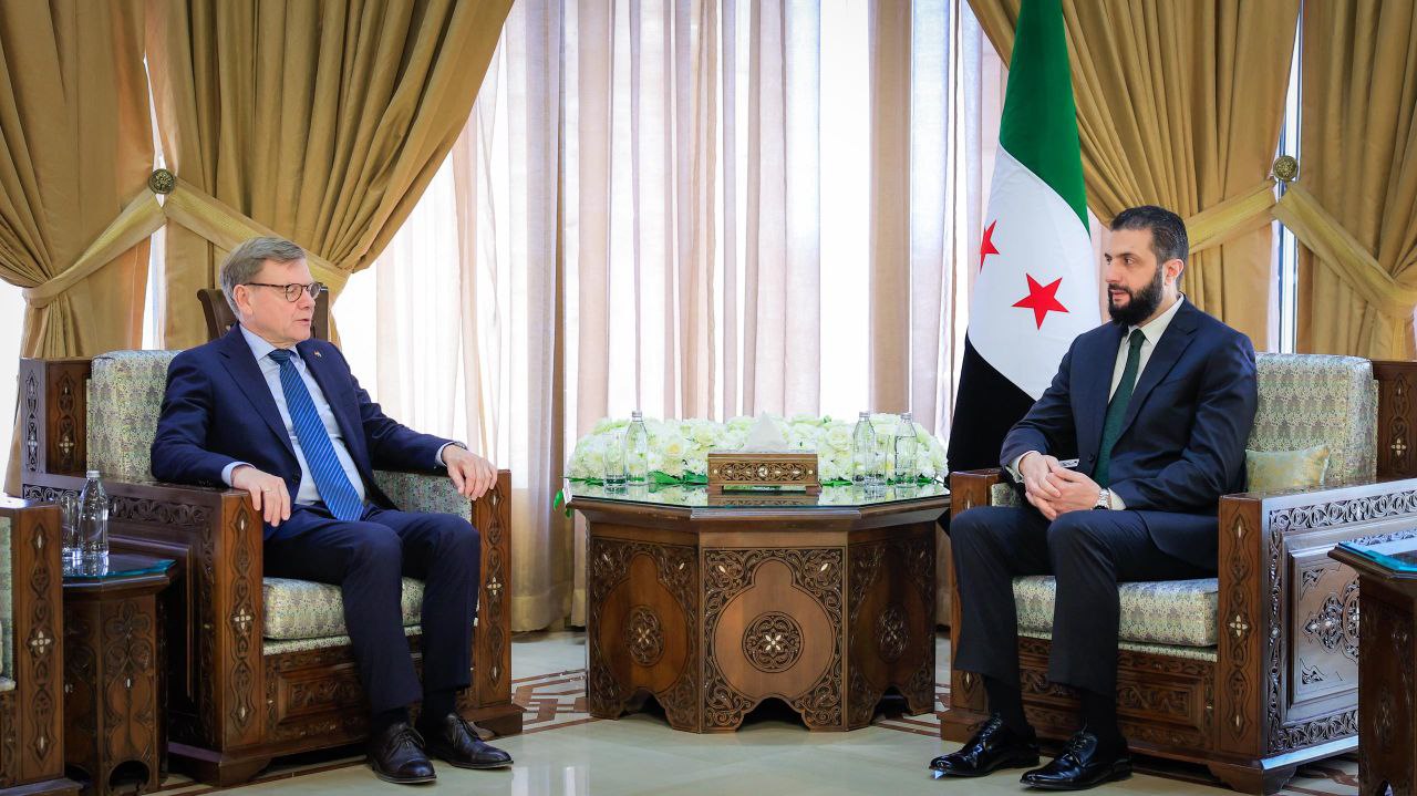President Al-Sharaa Receives German Foreign Minister in Damascus to Discuss Strengthening Bilateral Relations