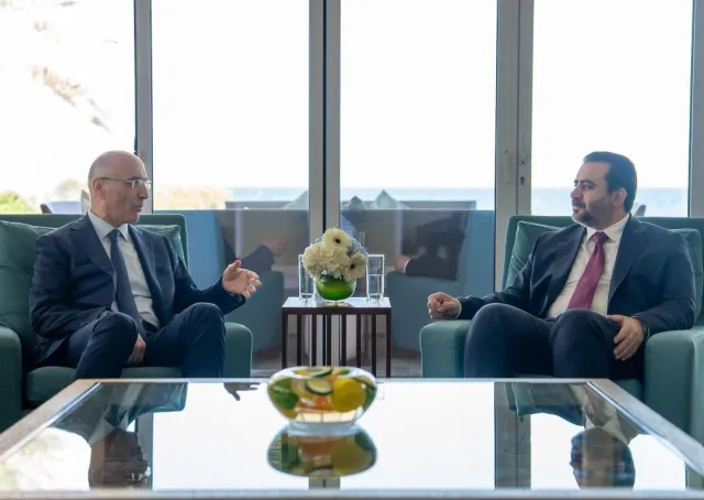 Foreign Minister al-Shaibani Meets with Lebanese Interior Minister Ahmed Hajjar in The Bahraini Capital, Manama