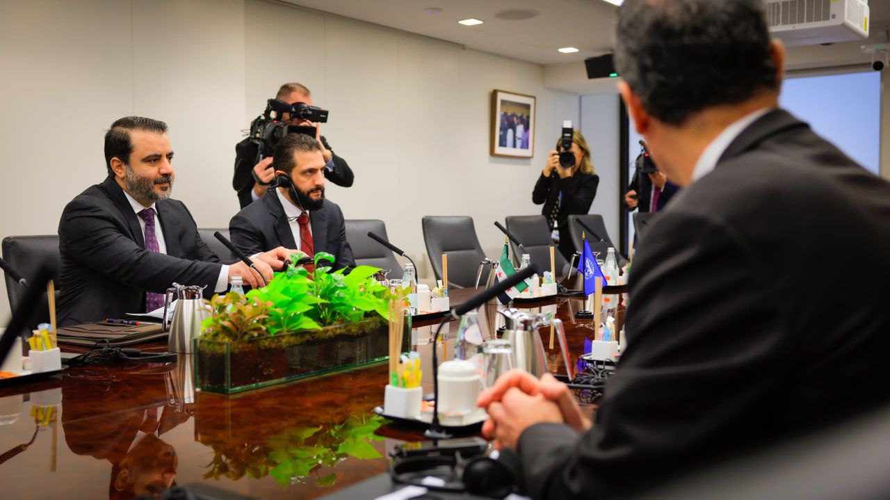 President al-Sharaa Meets with Ms. Kristalina Georgieva, Managing Director of the IMF, at The IMF Headquarters in Washington