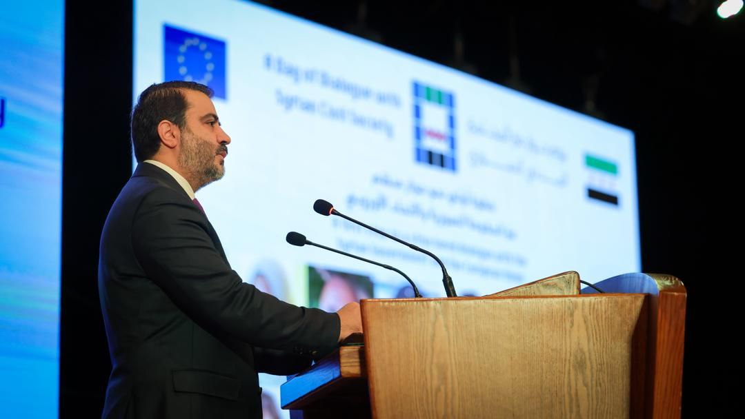 وزير الخارجية والمغتربين السيد أسعد حسن الشيباني يفتتح مؤتمر "يوم حوار مع المجتمع المدني السوري"