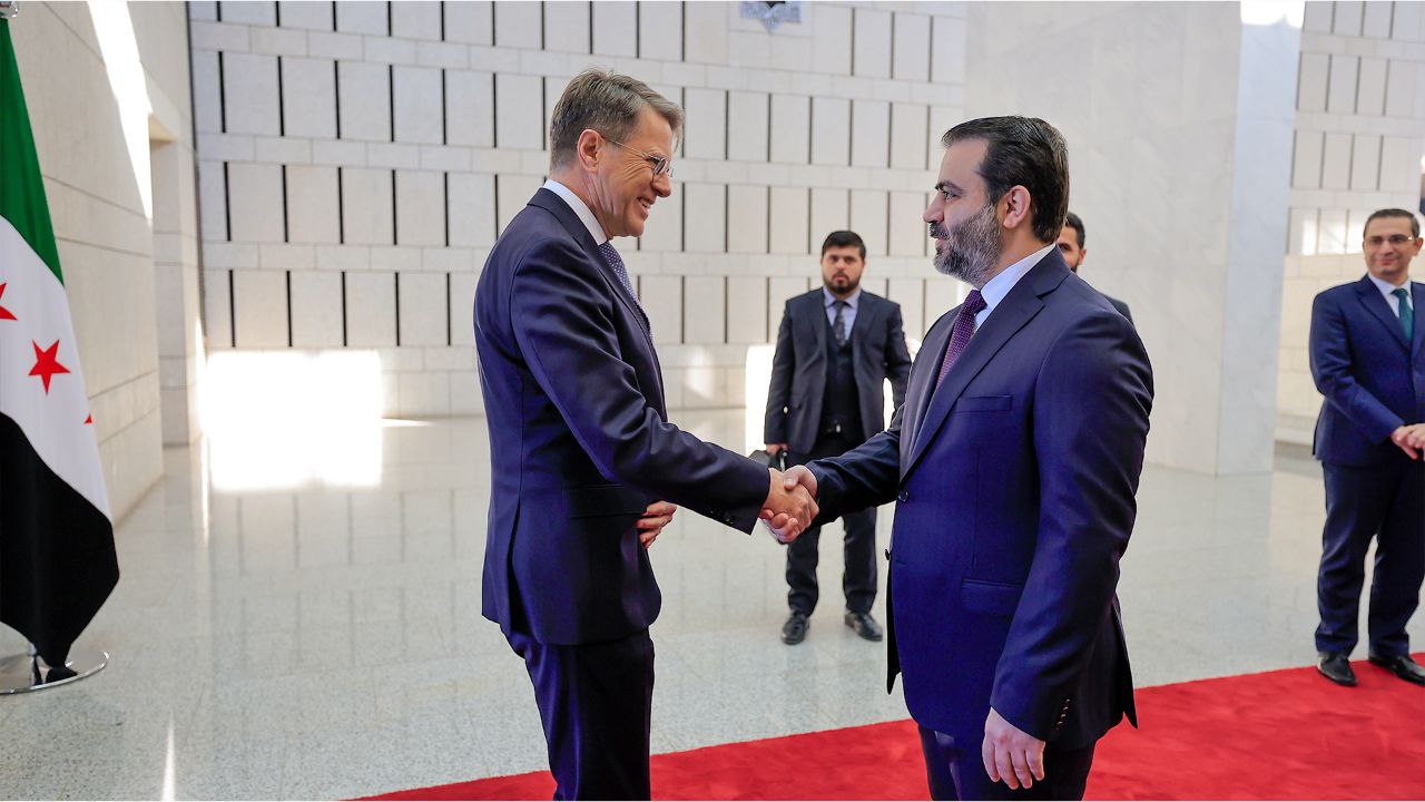 استقبل فخامة السيد الرئيس أحمد الشرع في العاصمة دمشق وفدًا رفيع المستوى يضم جميع ممثلي أعضاء مجلس الأمن في الأمم المتحدة