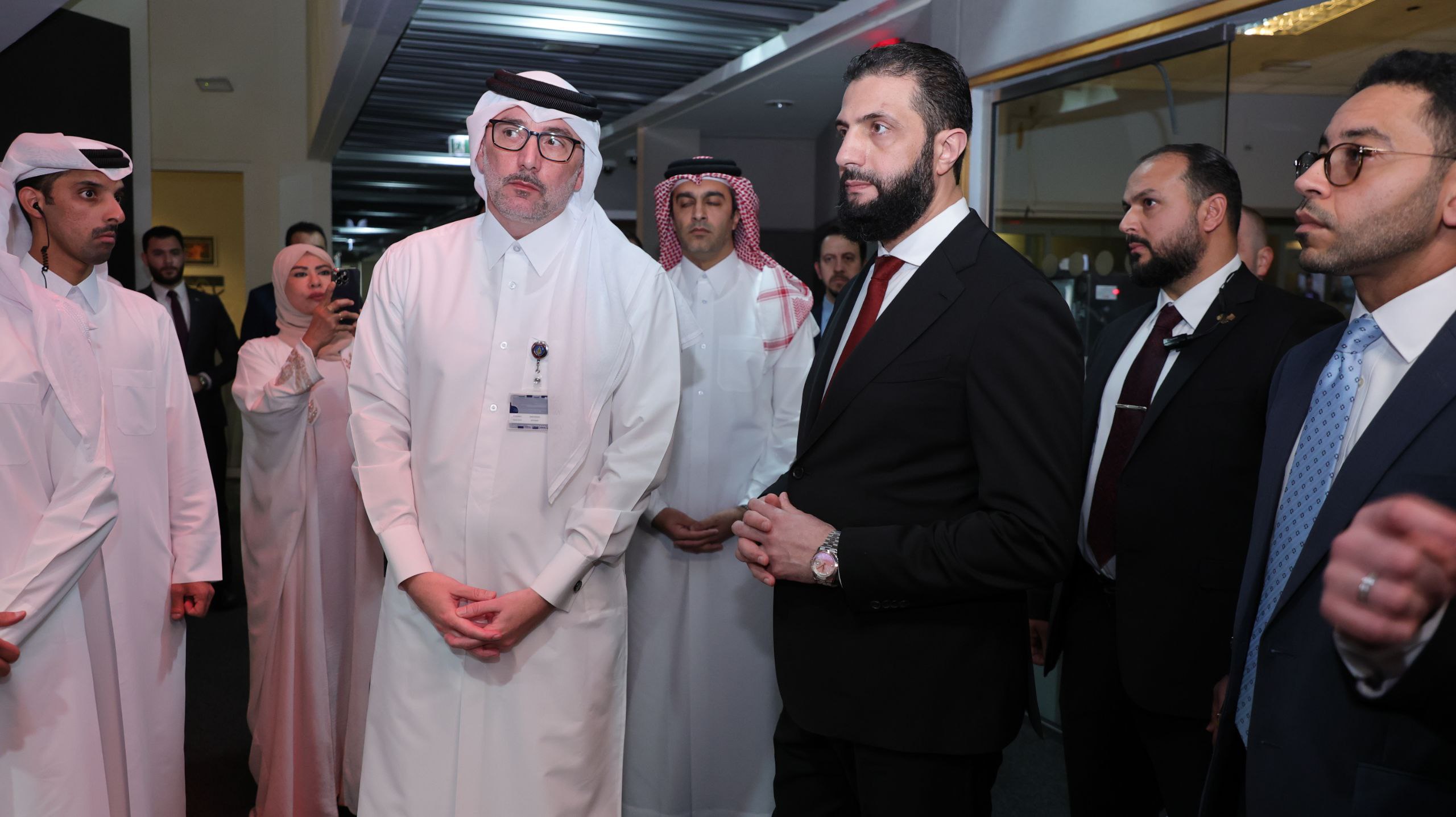 President Ahmed al-Sharaa Visits The Headquarters of Al Jazeera Channel in The Qatari Capital, Doha