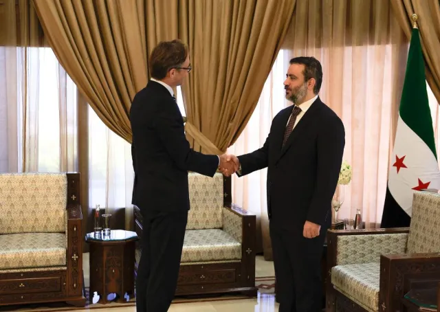 Foreign Minister Al-Shaibani Receives German Official for Talks on Bilateral, Regional Files