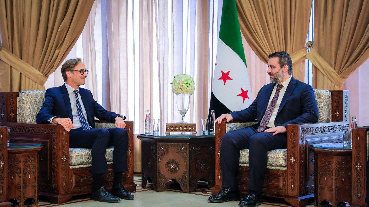 Foreign Minister Al-Shaibani Receives German Official for Talks on Bilateral, Regional Files