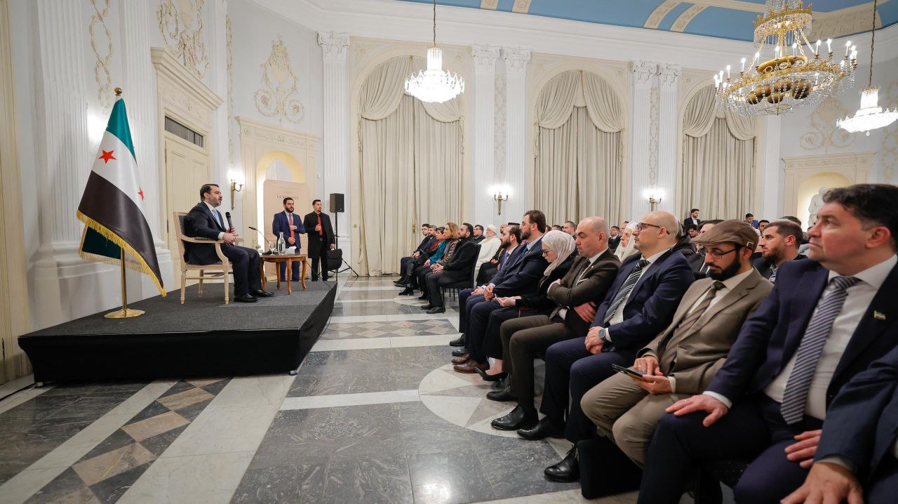 Minister al-Shaibani Engages with Syrian Community in Bonn