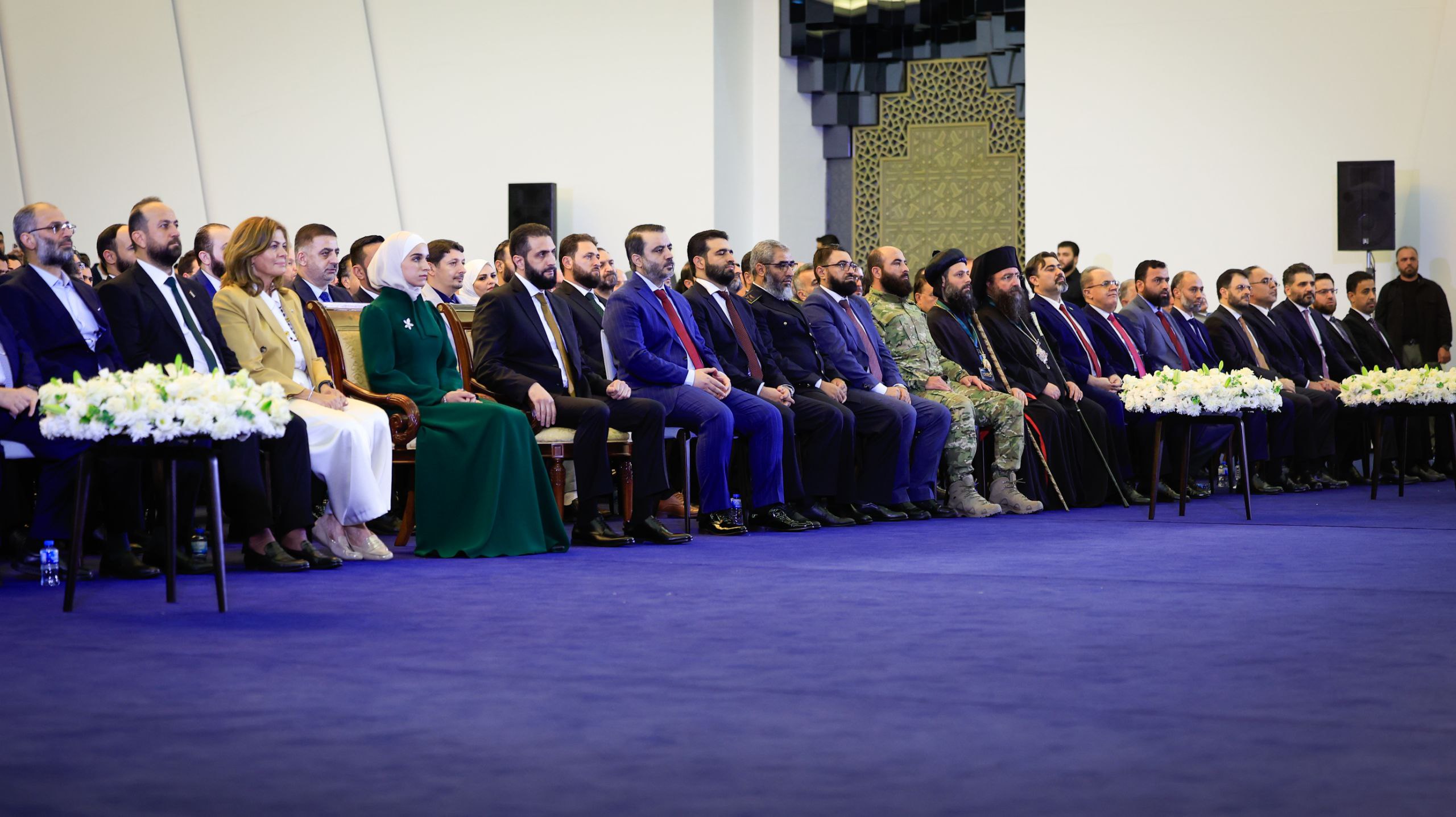 .Minister of Foreign Affairs and Expatriates, Mr. Asaad Hassan Al-Shaibani, participates in the ceremony of announcing the new visual identity of the Syrian Arab Republic