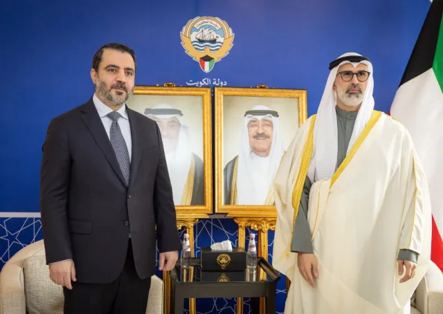 التقى وزير الخارجية والمغتربين السيد أسعد حسن الشيباني وزير خارجية دولة الكويت الشقيقة الشيخ جراح جابر الأحمد الصباح