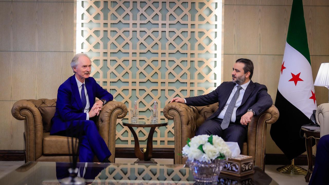 In Damascus, Foreign Minister Al-Shaibani Receives UN Envoy Pedersen