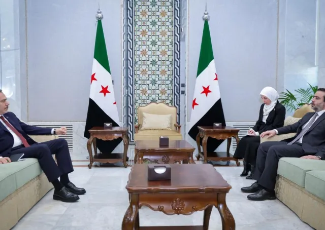 التقى وزير الخارجية والمغتربين السيد أسعد حسن الشيباني نظيره التركي السيد هاكان فيدان في العاصمة دمشق