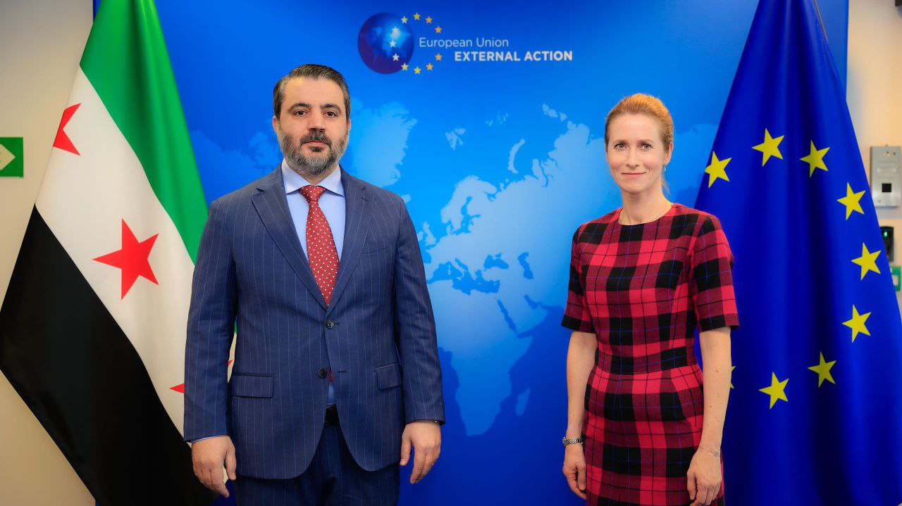 .Minister of Foreign Affairs and Expatriates, Mr. Asaad Hassan Al-Shibani, meets with Ms. Kaya Kallas, High Representative of the European Union for Foreign Affairs and Security Policy
