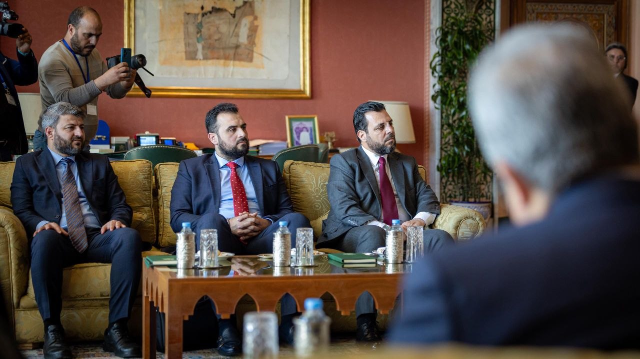 التقى وزير الخارجية والمغتربين السيد أسعد حسن الشيباني وزير الشؤون الخارجية في المملكة المغربية السيد ناصر بوريطة في العاصمة الرباط