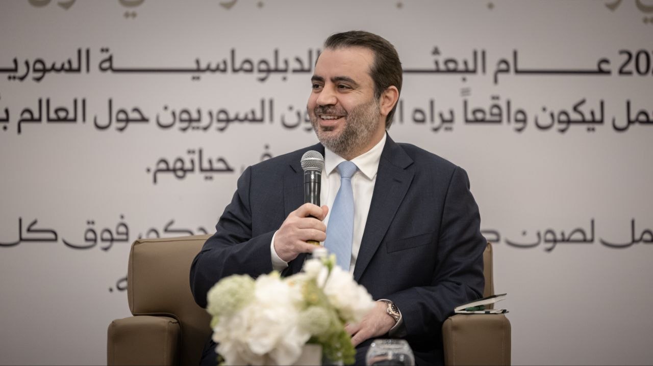 وزير الخارجية والمغتربين السيد أسعد حسن الشيباني، يلتقي بعدد من أبناء الجالية السورية في المملكة المغربية