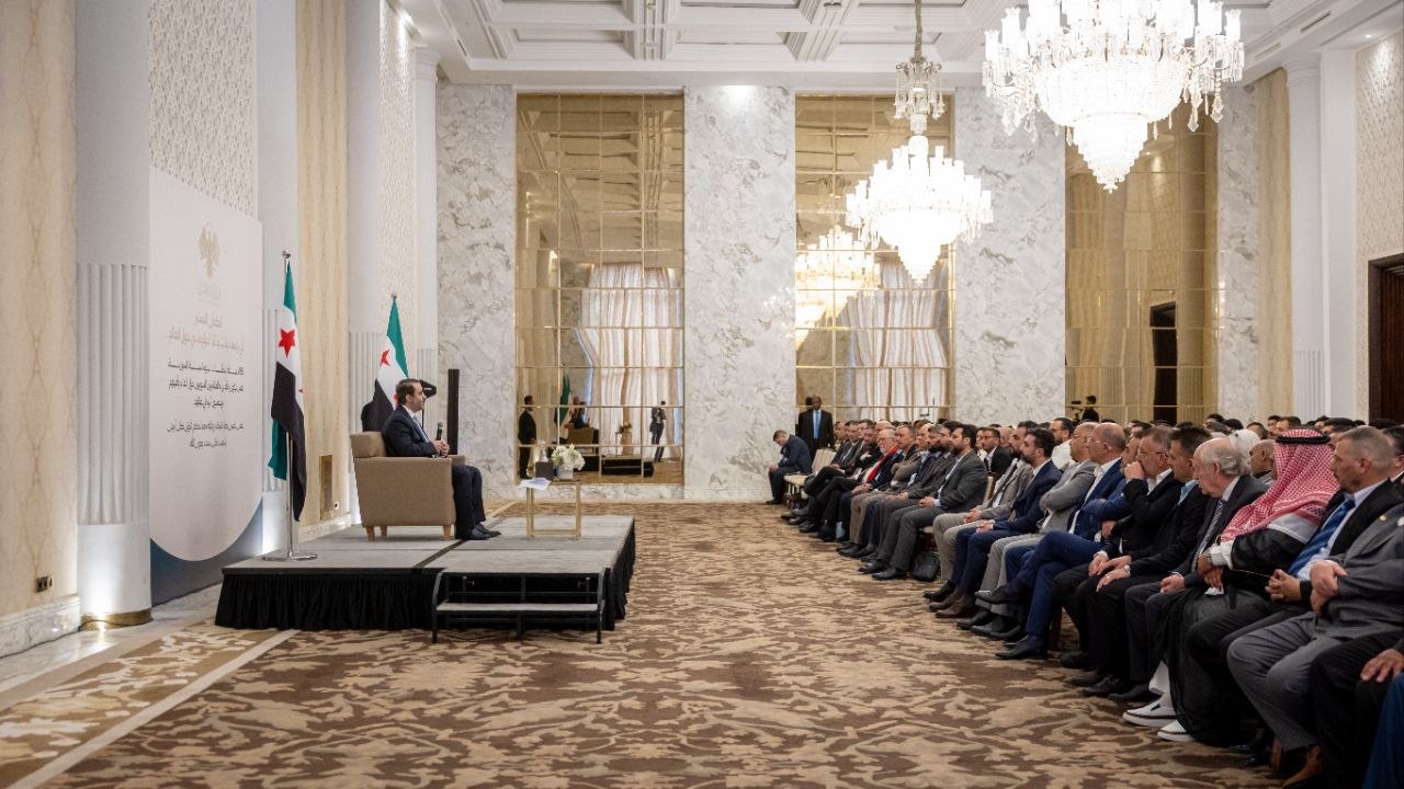 وزير الخارجية والمغتربين السيد أسعد حسن الشيباني، يلتقي بعدد من أبناء الجالية السورية في المملكة المغربية