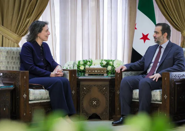 التقى وزير الخارجية والمغتربين السيد أسعد حسن الشيباني المبعوثة الخاصة للمملكة المتحدة السيدة آن سنو، في لقاء وداع بعد انتهاء مهامها