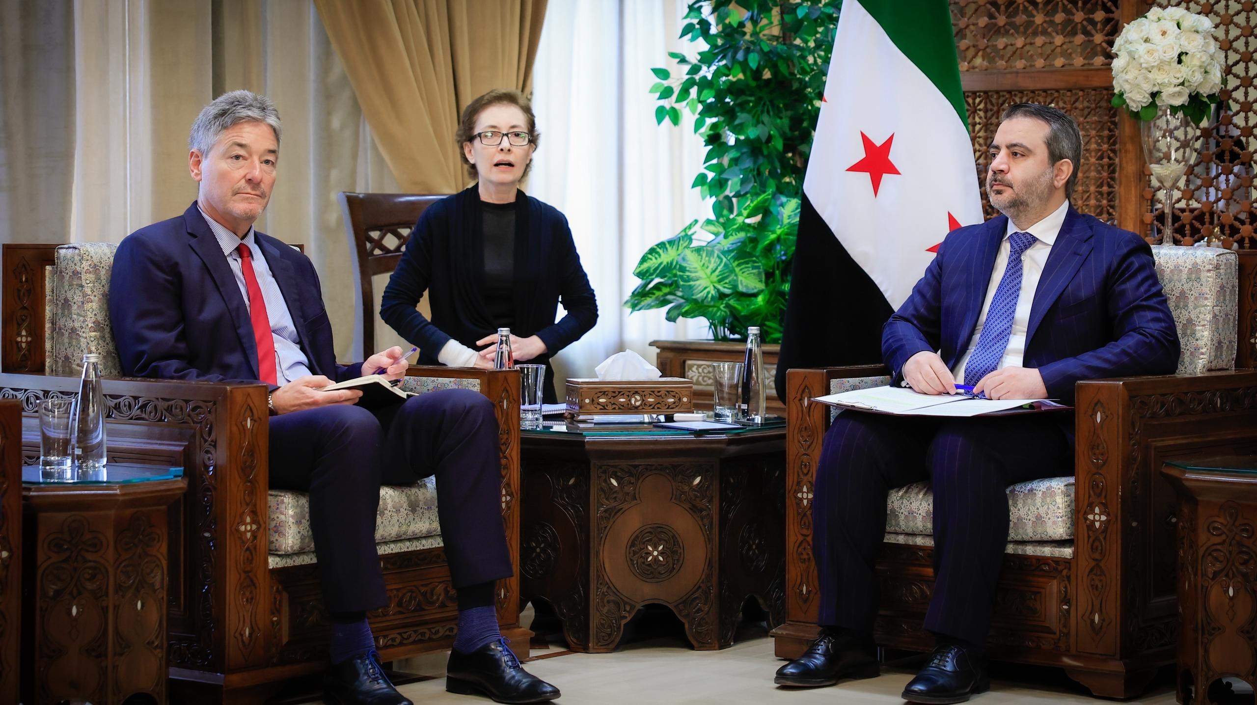 Foreign Minister and Expatriates Minister Asaad Hassan Al-Shaibani Meets with  Ambassadors from European, Asian and American Countries in The Capital Damascus