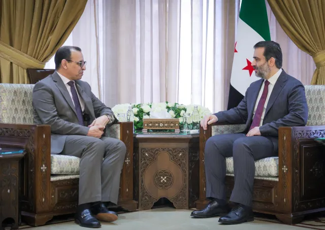 وزير الخارجية والمغتربين السيد أسعد حسن الشيباني يستقبل سفير الجمهورية الإسلامية الموريتانية لدى دمشق السيد الطالب المختار محمد المجتبي