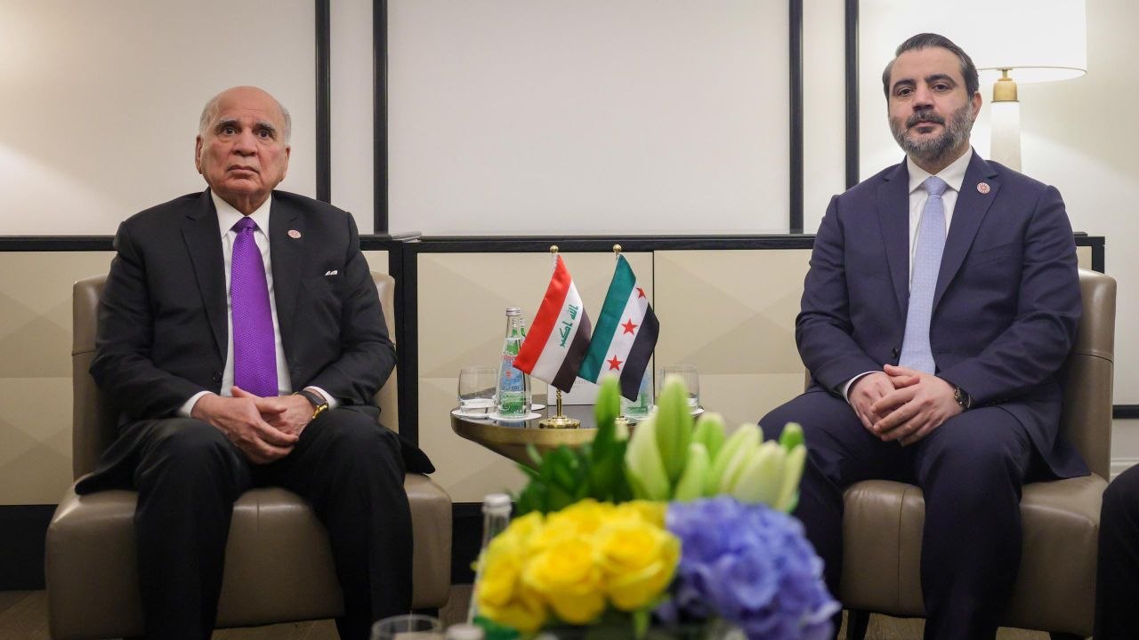 التقى وزير الخارجية والمغتربين السيد أسعد حسن الشيباني وزير خارجية جمهورية العراق السيد فؤاد محمد حسين