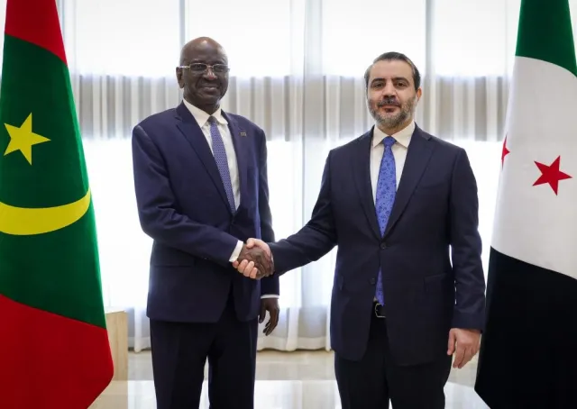 استقبل وزير الخارجية والمغتربين السيد أسعد حسن الشيباني في العاصمة دمشق وزير خارجية الجمهورية الإسلامية الموريتانية الشقيقة السيد محمد سالم ولد مرزوك.