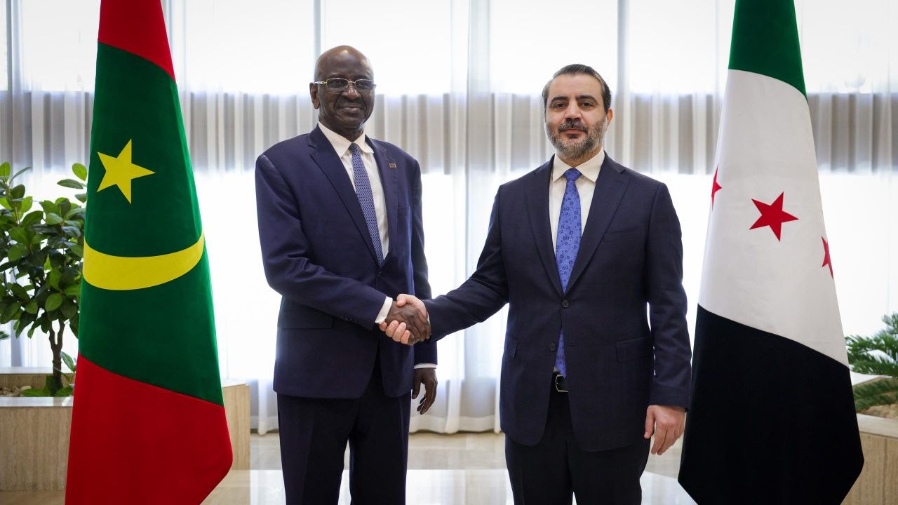 استقبل وزير الخارجية والمغتربين السيد أسعد حسن الشيباني في العاصمة دمشق وزير خارجية الجمهورية الإسلامية الموريتانية الشقيقة السيد محمد سالم ولد مرزوك.