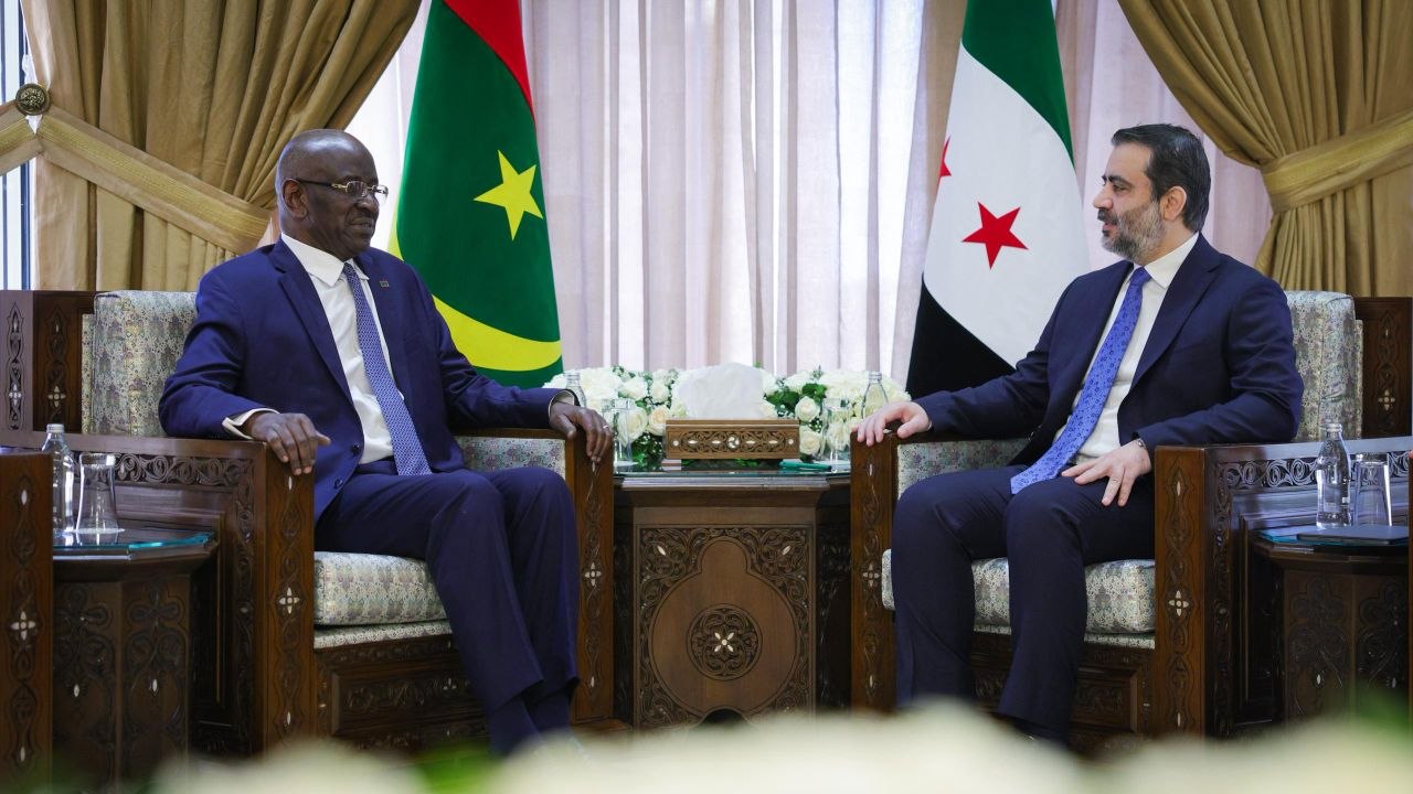 استقبل وزير الخارجية والمغتربين السيد أسعد حسن الشيباني في العاصمة دمشق وزير خارجية الجمهورية الإسلامية الموريتانية الشقيقة السيد محمد سالم ولد مرزوك.