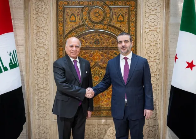 استقبل وزير الخارجية والمغتربين السيد أسعد حسن الشيباني وزير خارجية جمهورية العراق الشقيق السيد فؤاد حسين، في العاصمة دمشق