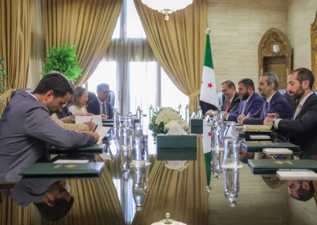 استقبل وزير الخارجية والمغتربين السيد أسعد حسن الشيباني، المدير العام للوكالة الدولية للطاقة الذرية السيد رافائيل ماريانو غروسي